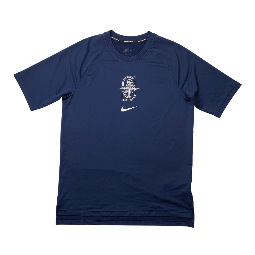 Seattle Mariners T Shirt Mens M Medium Blue MLB Authentic Collection Nike
